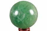 Polished Green Fluorite Sphere - Madagascar #191246-1